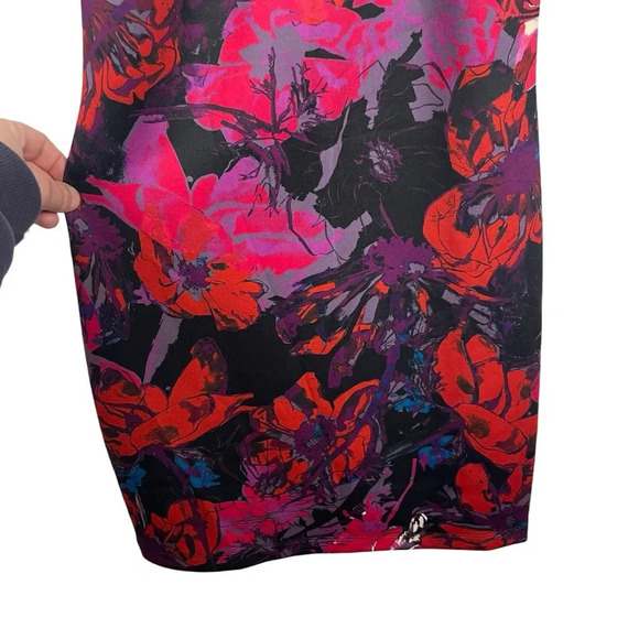 NWOT Bebe Y2K Larissa Cut Out Floral Mini Dress in Pink/Purple Size S - Picture 5 of 17